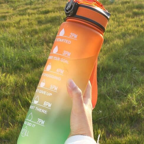 Motivational water bottle time marker 32oz in Saudi Arabia