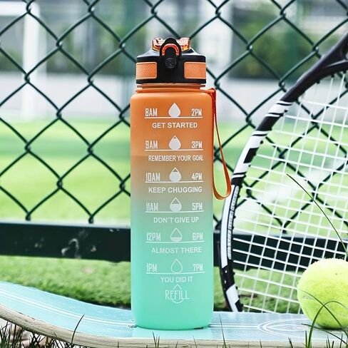 Motivational water bottle time marker 32oz in Saudi Arabia