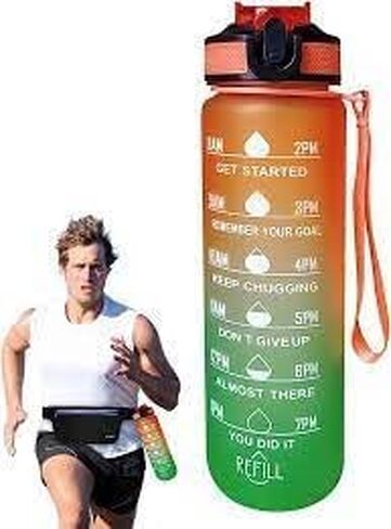 Motivational water bottle time marker 32oz in Saudi Arabia