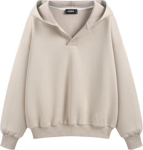 CIDER Jersey Hooded Solid Oversized Sweatshirt in Saudi Arabia