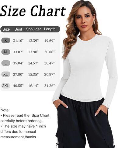 Riyiper 3 Pack Women's Long Sleeve Crop Tops Y2k Slim Fit Square Crew V Neck Shirts Casual Basics Layering in Kuwait