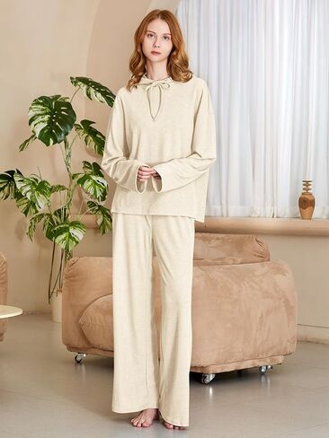 YKR Womens Lounge Sets 2 Piece Outfits Sweatsuits Track Suits Knit Sweat Suit with Pockets in Saudi Arabia