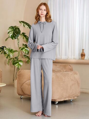 YKR Womens Lounge Sets 2 Piece Outfits Sweatsuits Track Suits Knit Sweat Suit with Pockets in Saudi Arabia
