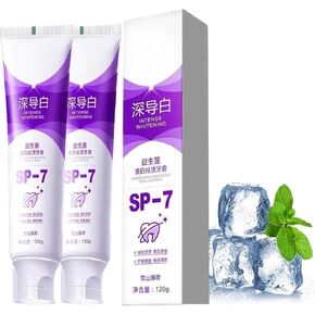 Sp-7 Ultra Whitening, Sp 7 Toothpaste 2pcs，probiotics whitening Toothpaste,Deep Cleaning Care Toothpaste,Fresh Breath Toothpaste Brightening & Stain Removing Toothpaste240g