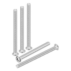M2-0.4x6mm Button Head Socket Cap Screws - 100Pack - Good for Road Bicycle, Mountain Bike, Auto, Motorcycle - 304 Stainless Steel Whitewashed - Hex Drive Fasteners