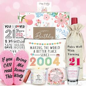 21st Birthday Gifts for Her 21st Birthday Gifts for Women Happy 21st Birthday Decorations for Her Cool 21st Birthday Gifts for 21st Birthday Female 21 Year Old Birthday Gifts for Her