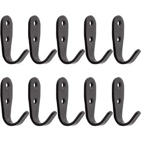 Heavy Duty Wall Hooks,Stainless Steel Screw On Hooks for Hanging Coats Plants Towels Keys Hats,Waterproof Single Shower Hanger Hooks for Garage Kitchen Bathroom Storage Organization 10 PCS
