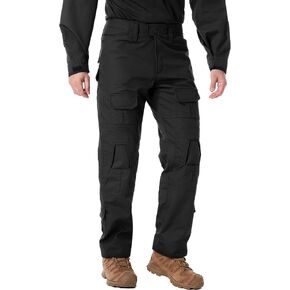 Tactical Pants for Men Water Resistant Hiking Pants Camo Cargo Pants with 10 Pockets No Belt and Kneepad