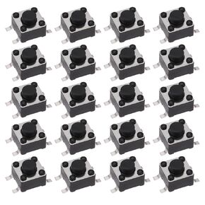 ECSiNG 50pcs 4 Pin Tactile Switch Mini Micro Switch Button 12V 50mA for Digital Products Fitness Equipment Camera Video Camera 4.5x4.5x3.8mm