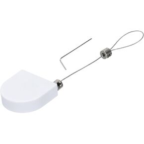 MECCANIXITY Retractable Security Cable Lock,Remote Control Security Lock,Remote Control Anti-Lost Rope with Double-Sided Adhesive for TV,DVD,Hardware Cable Lock 1Set White 35.43" Length