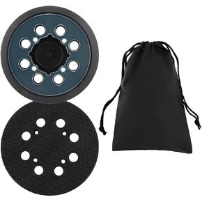 منصات الصنفرة البديلة ، وسادة استبدال Sander المدارية ، 2 PCS 5 بوصة 8 أقراص ثقب ، وسادة ساندر طاحونة مع حقيبة الرباط ، تناسب احترافي ل DWE642 (أسود) in Kuwait