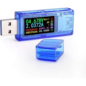 RD AT35 5 Digits USB3.0 Port 3.7-30V 0-4A Range Color LCD Display Voltmeter Ammeter Voltage Current Meter Tester Multimeter Power Bank USB Charger Tester(AT35)