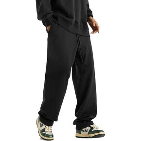Men’s Baggy Sweatpants Casual Fleece Drawstring Sweat Pants Workout Wide Leg Athletic Sweatpant with Pockets H2286