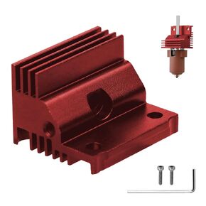Red Cooling Block Aluminum Heat Sink, All Metal Replacement K1C Hotend HeatSink for Creality K1, K1C, K1 MAX Series Extruder Hotend 3D Printer
