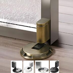 Magnetic Door Stopper a Door Holder to Keep Door Open, Adjustable for Door Gaps, Windproof Doorstop, and Installing with Adhesive Door Stopper Pads or Screws, Floor Door Stopper. (Ceramic White)
