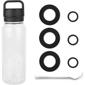 6PCS Gasket Replacement for YETI Yonder 20/25/34/50oz Water Bottle, Leak-Proof Silicone Sealing Ring Gaskets Seal Parts BPA Free Water Bottle Lid O Ring Replacement Compatible with YETI Yonder