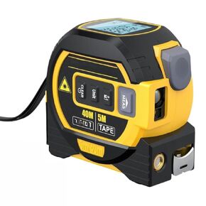 2025 أدوات سبحانه وتعالى 3 في 1 شريط القياس و RangeFinder-أداة قياس رقمية مع عرض LED (أصفر ، قطعة واحدة)