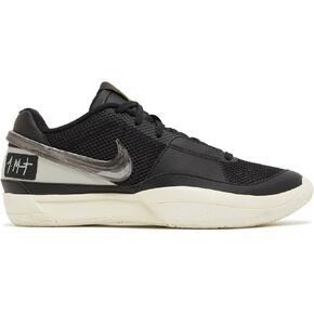 Nike Ja 1 Men's Sneakers, Black/Light Silver/Coconut Milk/Vivid Sulfur, Size 7