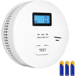 Smoke Detector Carbon Monoxide Detector Combo, Photoelectric Smoke Detector, Co Smoke Alarm, Easy to Install, for Home