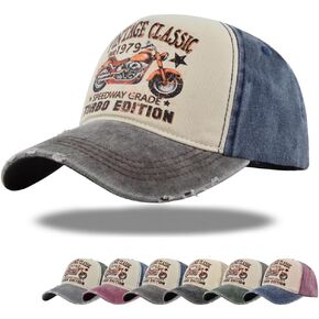 Vintage Baseball Cap Classic Retro Outdoor Sports Cap Motorcycle Sun Hat 100% Cotton for Man Women