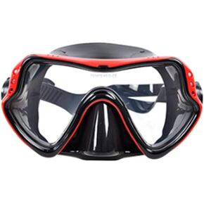 Silicone Strape Adult 4mm Tempered Glass Diving Mask, Black, Outdoor Swimming Sport Accessories