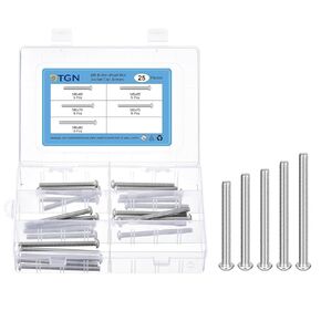 25Pcs M6 Button Head Socket Cap Screws Kit - 60/65/70/75/80mm 304 Stainless Steel 18/8 Full Thread Hex Socket Cap Screw Assortment - Good for Machine, Furniture Repairing