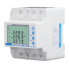 3 Phase Din Rail Smart Energy Meter, 60?300V 100A Home Energy Monitor, 4W Bidirectional Power Meter Circuit Breaker Timer with Tuya App Control, Voltage Current
