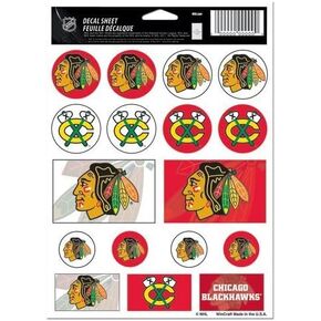 NHL Chicago Blackhawks Vinyl Sticker Sheet, 5" x 7" by WinCraft