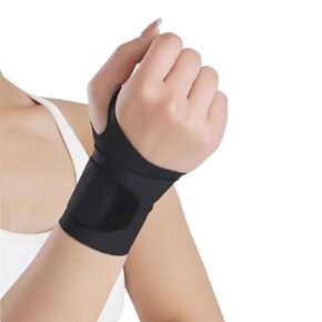 Wrist Brace Basic Sport Slim Carpal Tunnel Support -Thin Elastic for TFCC Tear -Wrist wraps for work/Tendonitis/Arthrits Pain, Lightweight, Fits Both Wrists(1,Black)