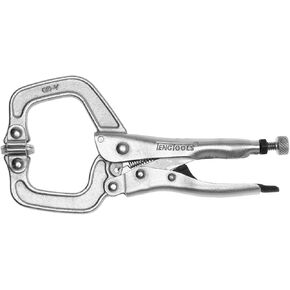 أدوات Teng 6 بوصة C Clamp Power Grip Clips مع منصات دوارة وذراع إطلاق قرصة 406-6SP