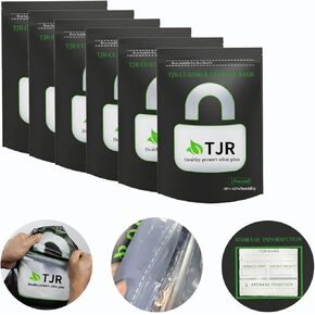 6-Pack 1-Pound Lock & Seal Terp Storage Bags - Heat Sealable, Resealable Humidity Control Bags for Curing & Food Storage (58%-62% RH, 16oz, 13.8" x 10.4")