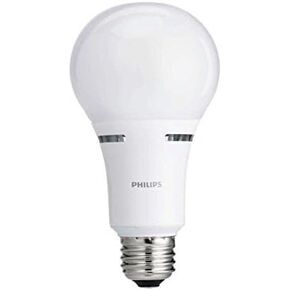 Philips 465146 LED 3-Way A21 Light Light Bulb: 2200-1600-620-Lumen ، 2700-Kelvin ، 22-16-8-Watt (150-100-50 واط مكافئ) ، قاعدة E26 ، أبيض ناعم ، 1 حزمة