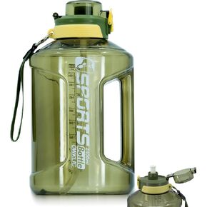 Gallon Water Bottle - Big Water Bottle with Straw Leak Proof Water Bottles BPA Free Gym Water Bottle Dishwasher Safe Cute Water Bottle