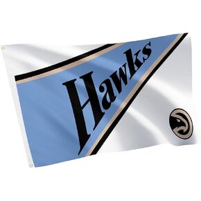 Desert Cactus Atlanta Hawks Flag NBA 100% Polyester Indoor Outdoor 3x5 feet National Basketball Association Team Flags (Flag City Edition 24-25 A)