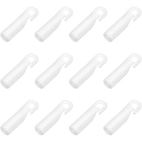 uxcell Blind Wand Hook,6Pcs 2" x 0.4" - Plastic Vertical Blinds Replacement Parts, Tilt Wand Rotating Tip Hook Repair for Broken Blind Parts (White)