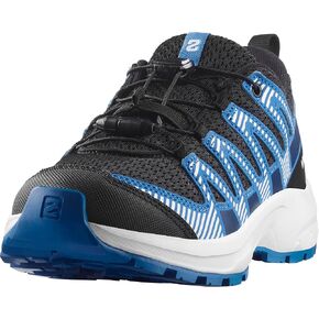 Salomon XA PRO V8 J Sneaker, Black/White/French Blue, 6 US Unisex Big Kid