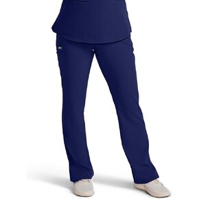 ave. Women's Varick Six Pocket Midrise Straight Leg Scrub Pant in Navy, S