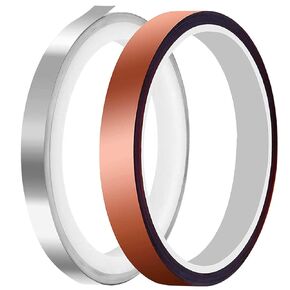 Pure Nickel Strip Tape 0.15x8mm 5m/16ft 99.6% Pure Nickel Strip for 18650 Lithium Battery with 8mm 10m/33ft Heat Resistant Tape