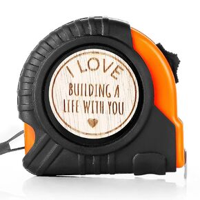 I Love Building a Life with You Tape Measure – Unique Gift for Him, Husband, Boyfriend, or Partner - Durable Tape Measure with Heartfelt Message - Perfect for Anniversaries, Birthdays, Valentine's Day