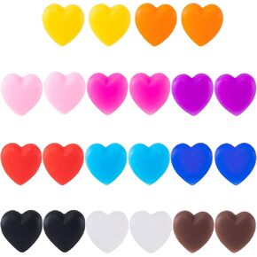 11 Pairs Heart Eyeglasses Ear Grips Soft Silicone Retainers Behind The Ear Hooks Anti-Slip Holder Eyeglasses Stopper for Sunglasses, Reading Glasses Teen Girls Boys Women Men(Random Colors)