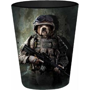 Combat Marine Dog 2oz Shot Glass