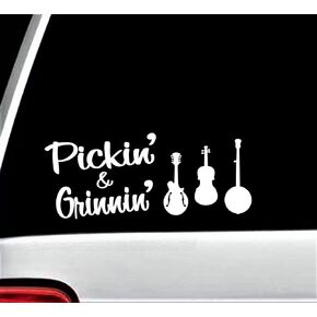 J1016 Bluegrass Music Banjo Fiddle Mandolin Decal Sticker