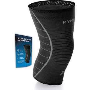 Rymora Knee Compression Sleeves for Men Women - Knee Braces 1 Pair or Single - Knee Support Sleeves for Knee Pain Running Weightlifting Gym Workout Sports