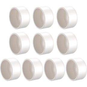 1-1/2" PVC Pipe End Cap Fitting,10 Pcs Heavy Duty PVC Pipe End Cap Plug Adapter for DIY PVC Creations, Schedule 40 PVC Coupling Adapter.