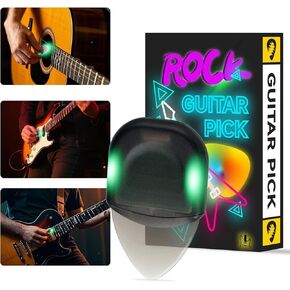 LED Guitar Pick - Electric Guitar Accessories LED Glowing Guitar Pick Guitar Picks For Electric Guitar Guitar Picks For Acoustic Guitar （Green）