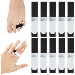 10 Pcs Finger Tape Toe Wraps, Finger Loop Hook Straightener Tape Finger Support Bands Buddy Tape Finger Splint Finger Splint Brace Buddy Straps for Fingers and Broken Toes