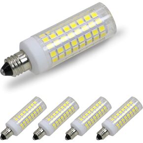 [4-Pack] E11 led Bulb, 75W or 100W Equivalent Halogen Replacement Lights, Dimmable, Mini Candelabra Base, 850 Lumens, Daylight White 6000K, AC110V/ 120V/ 130V, Replaces T4 /T3 JD e11 Light Bulb.
