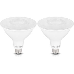 Simba Lighting LED PAR38 18W 38° Spotlight ETL Listed Dimmable Light Bulb (2-Pack) for Indoor Recessed Can and Outdoor Security Light, 120V E26 Base, 180W Halogen Replacement, 5000K Daylight