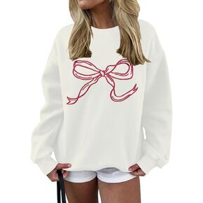 نساء قميص كبير من النوع الثقيل القوس الطاقم الطويل الأكمام الصوف pullover أعلى فتاة نظيفة الفتاة الجمالية السقوط ملابس قميص