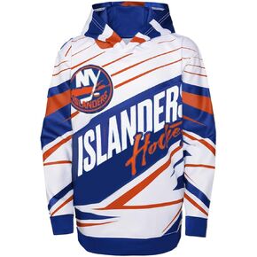 Outerstuff New York Islanders Kids Boys Size 4-7 Adept Quarterback Sublimated Pullover Hoodie